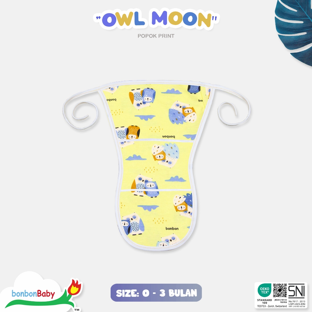 BONBONBABY - Popok Bayi Newborn Popok Kain  0-3 Bulan Series Owl Moon
