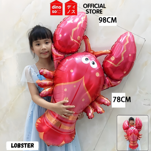 DINOSO Balon Foil Jumbo Lobster Binatang Laut / Balon Hewan Lobster Jumbo