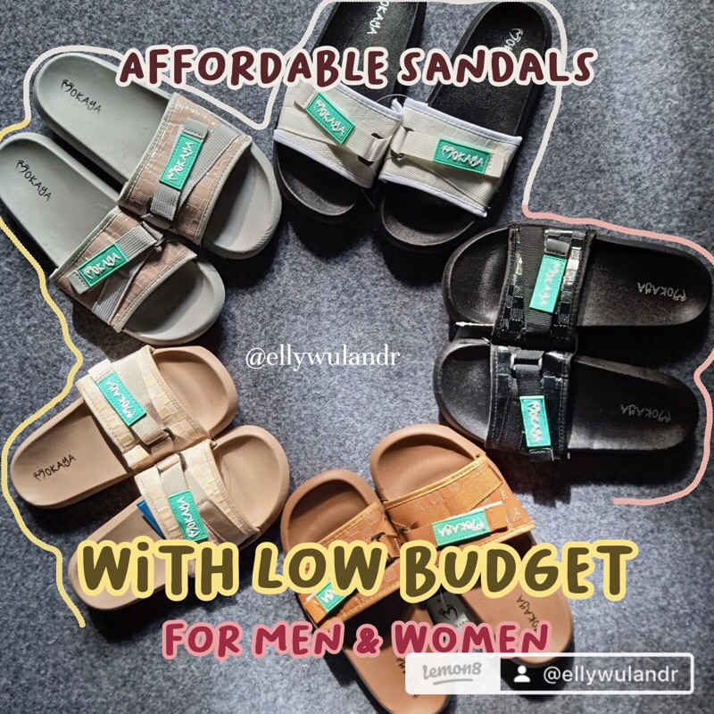 ellyloly - Sandal Slop Jelly Wanita/PRIA Model Tali Silang Strap Mokaya Casual Trendy Import Mokaya 