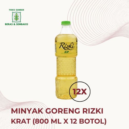 

Minyak goreng RIZKI 800 ml krat (800 ml x 12 botol)