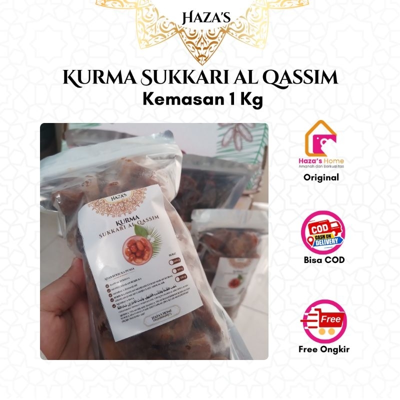 

HAZA'S~ PREMIUM KURMA SUKKARI 1KG | REPACK KEMASAN ZIPPER STANDING POUCH | KURMA BASAH PREMIUM | KURMA RAJA | KURMA MURAH