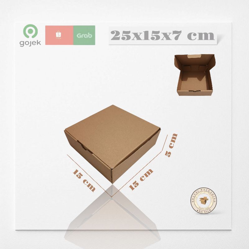 

kardus ukuran 15x15x5 cm die cut model pizza