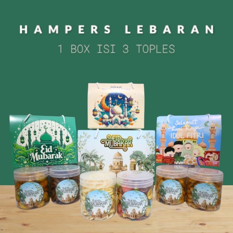 

HAMPERS KUE LEBARAN | ISI 3 TOPLES FREE BOX