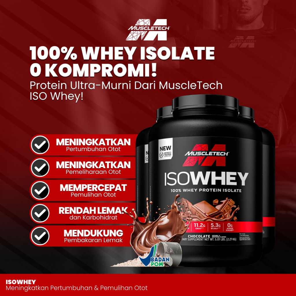 Muscletech Iso Whey 100% Whey Protein Isolate 5 Lbs