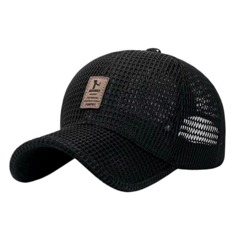 topi jaring topi golf Cap pria wanita Model terbaru  - hitam