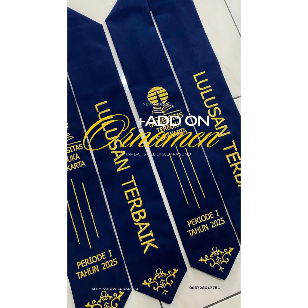 Samir HavardStyle with ornament / Samir Wisuda / Samir Acara / Slempang Wisuda / Selempang Wisuda / 