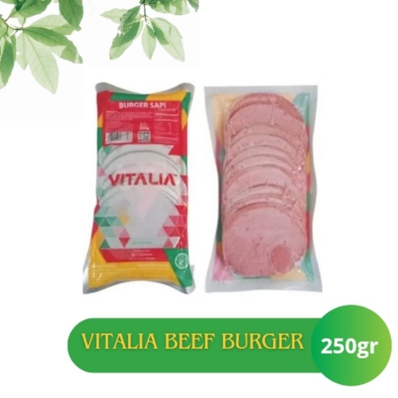 

Vitalia beef burger daging sapi mini 250gr isi 10