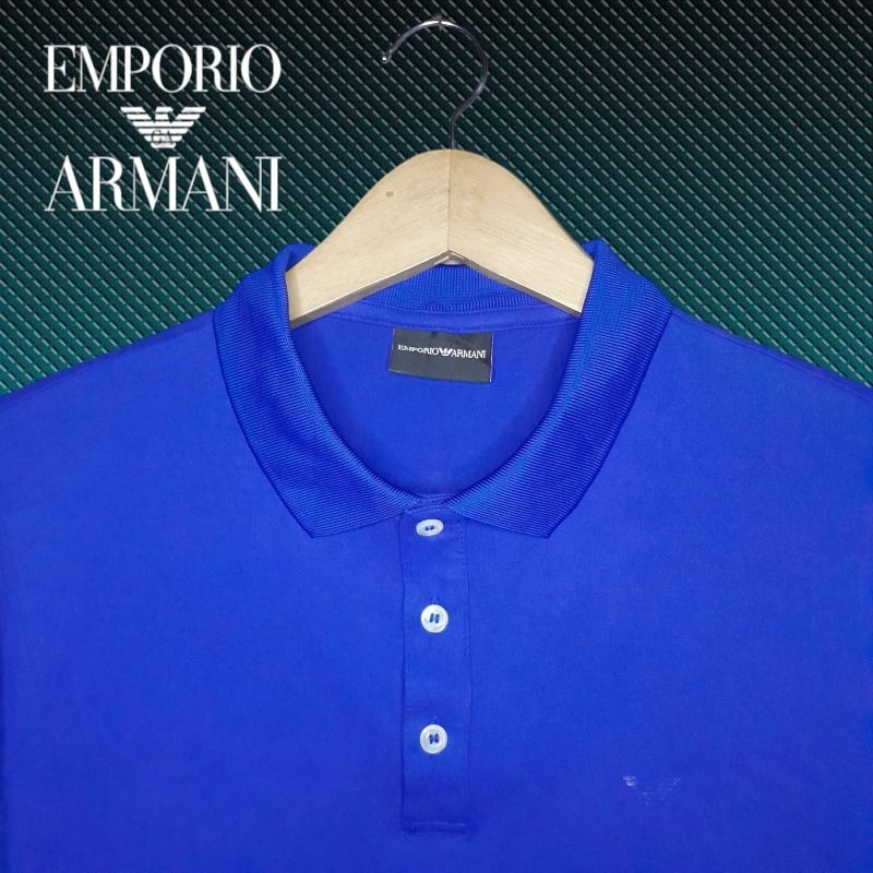 EMPORIO ARMANI KAOS KERAH PRIA,ATASAN PRIA BERKERAH