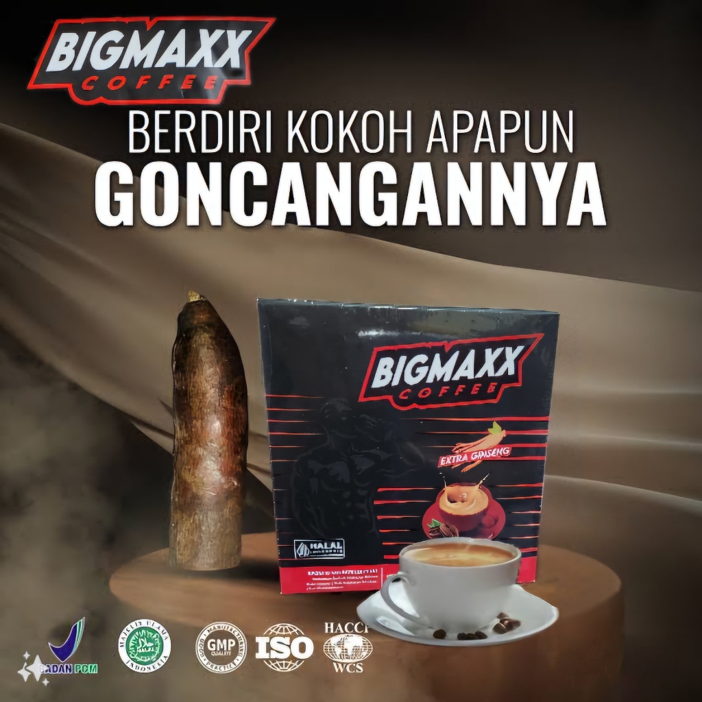 

BIGMAXX Kopi Original Kopi Stamina Pria Kuat Tahan Lama Sampai Pagi Alami Tanpa Efek Samping BPOM isi 5 Sachet Bonus Baju Dinas Istri