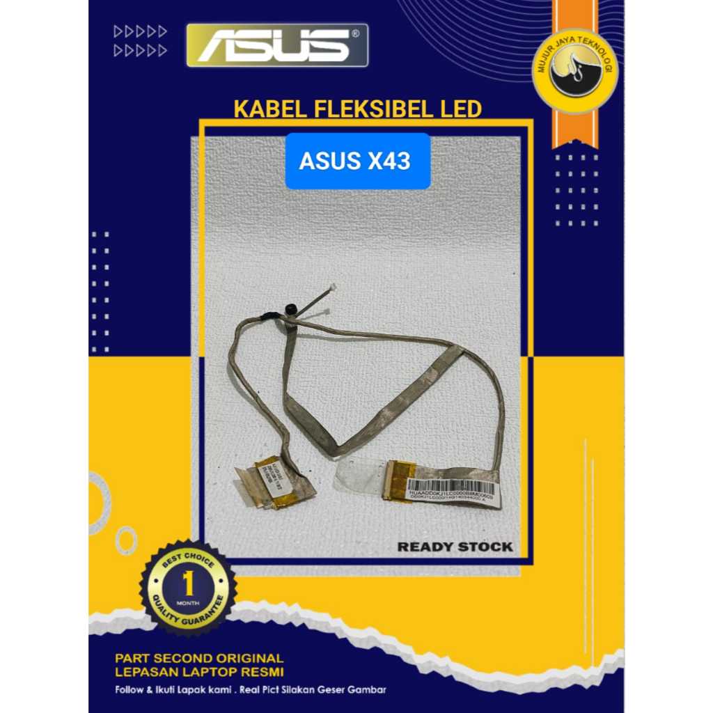 Kabel Fleksibel LED Flexible LVDS Laptop Asus A43S A43E X44L X44H X44C K84L Original Second Tested