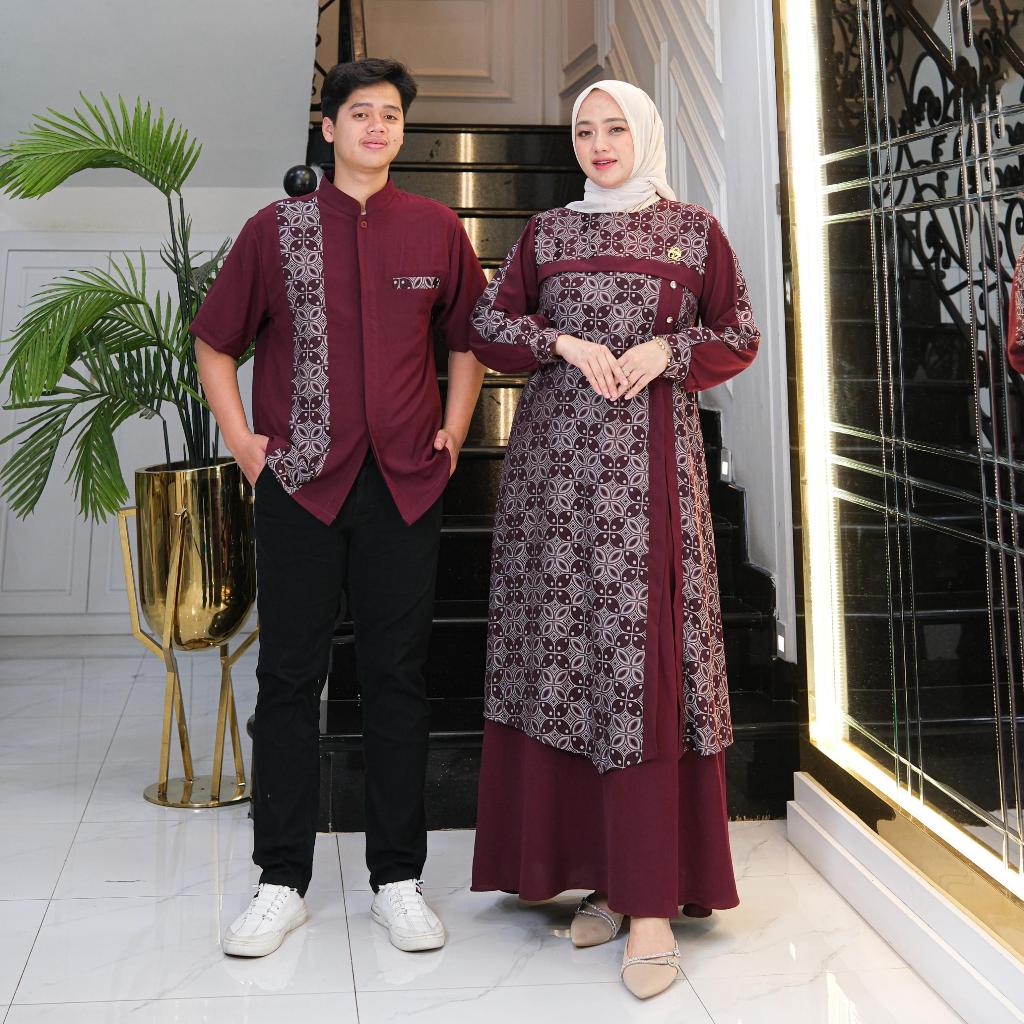 Gwenza -  MIchel  Couple Gamis Koko - Muslim Wanita