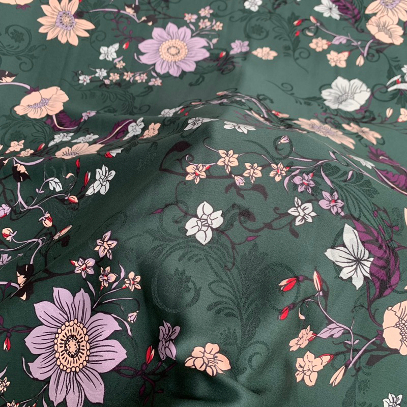 kain silk motif - kain satin jaguar motif - kain satin emboss motif - kain satin silk premium