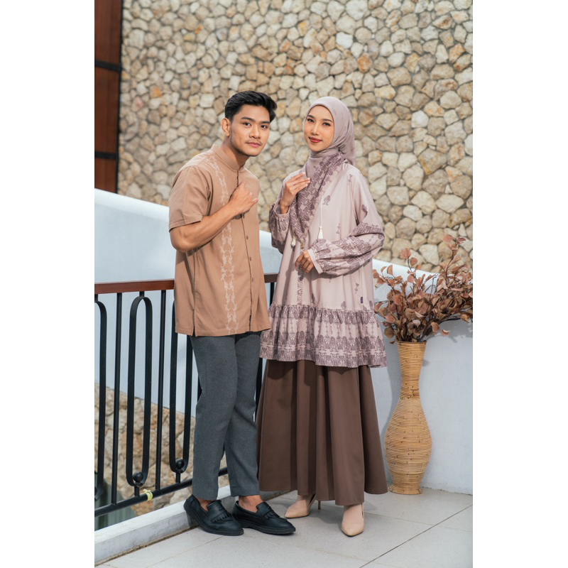 ELZATTA Couple Casablanca Milo - Fashion Muslim Muslimah - Couple pasangan Lebaran Terbaru - Couple 