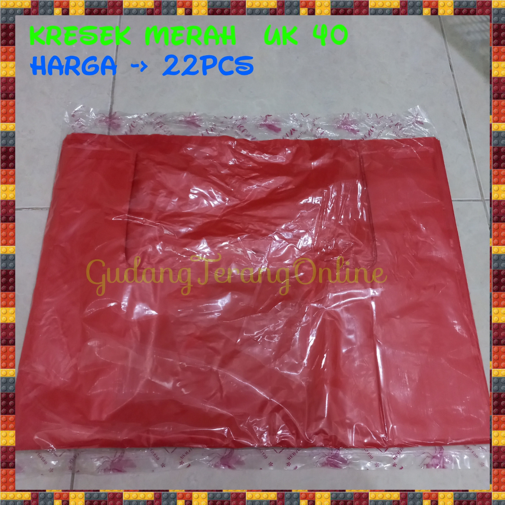 kresek merah uk 40 kresek merah polos 40 kresek hajatan kresek sampah