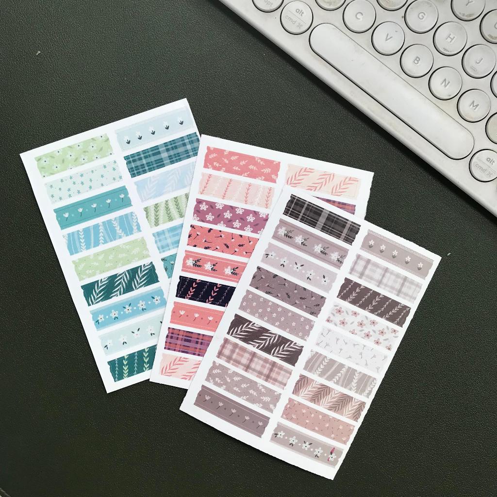 

Washi tape sticker/ stiker washi tape untuk dekorasi jurnal dan planner