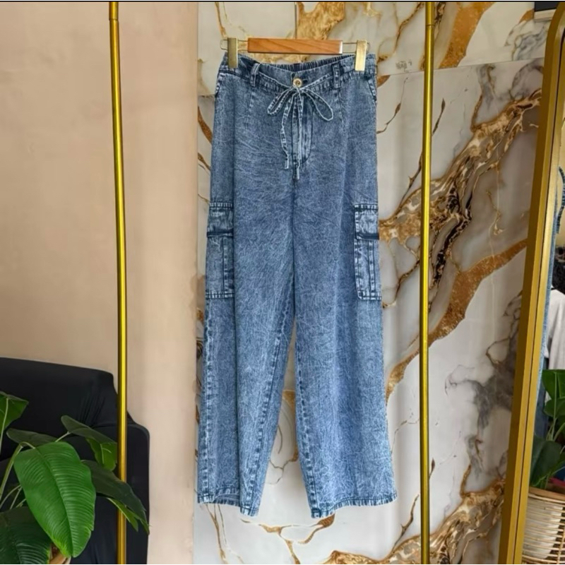 celana cargo jeans/ cargo jeans/ kulot jeans