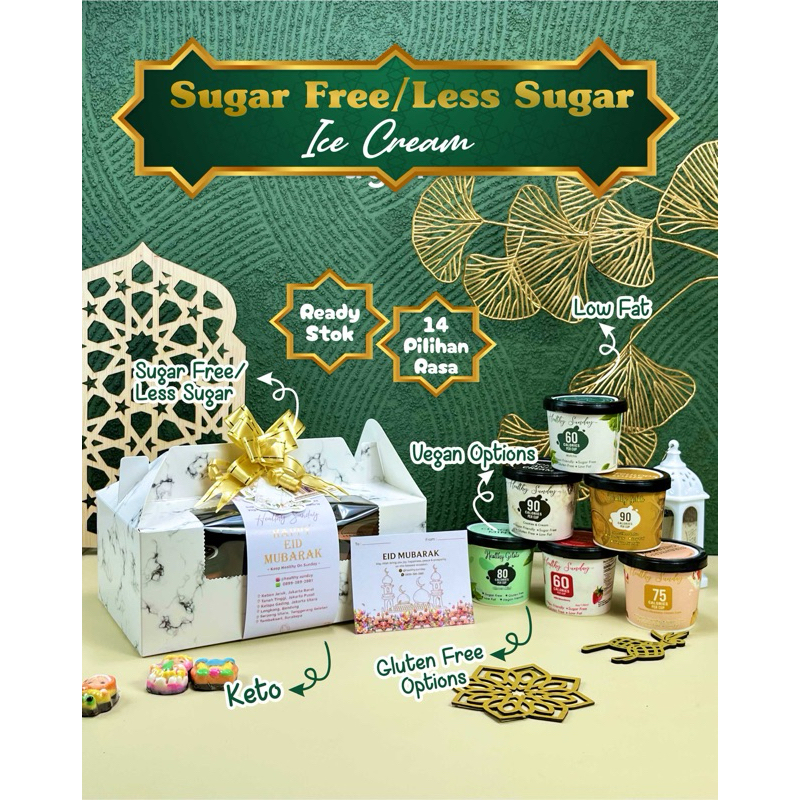 

READY STOCK HAMPERS EID MUBARAK HEALTHY ICE CREAM ISI 6 CUP. BANDUNG
