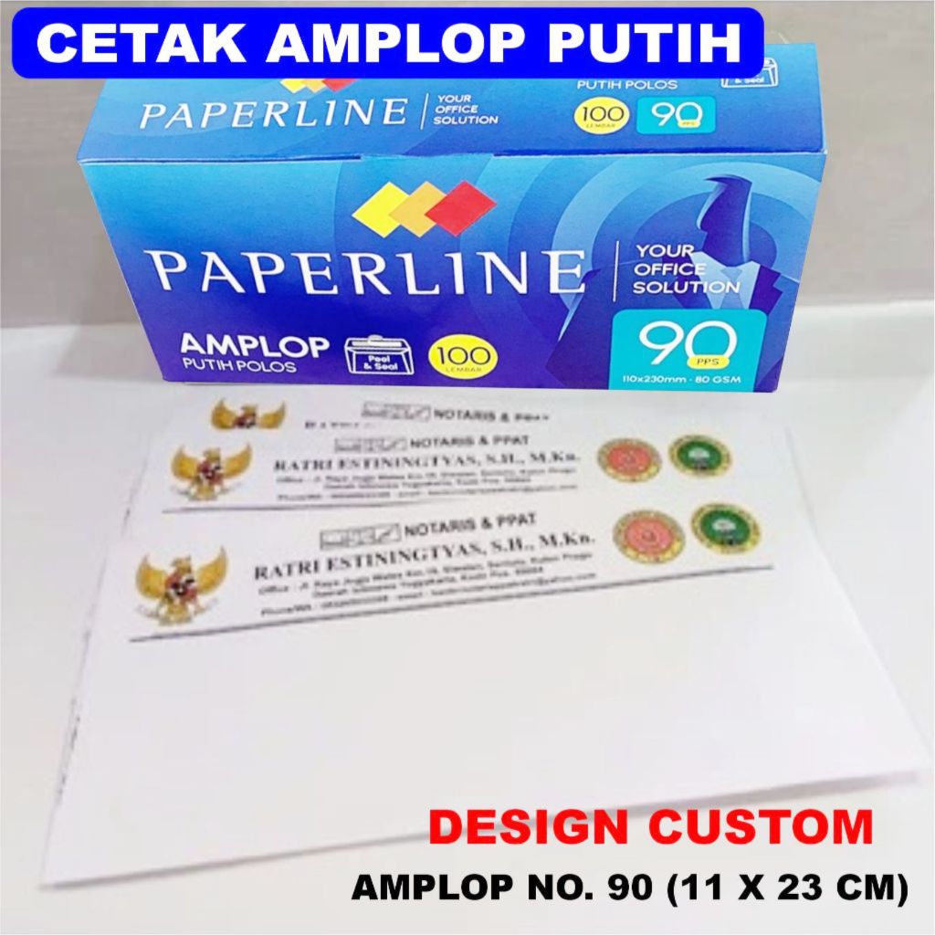 

Cetak Amplop Kop Surat 1 Pack Isi 100 lembar Custom Design