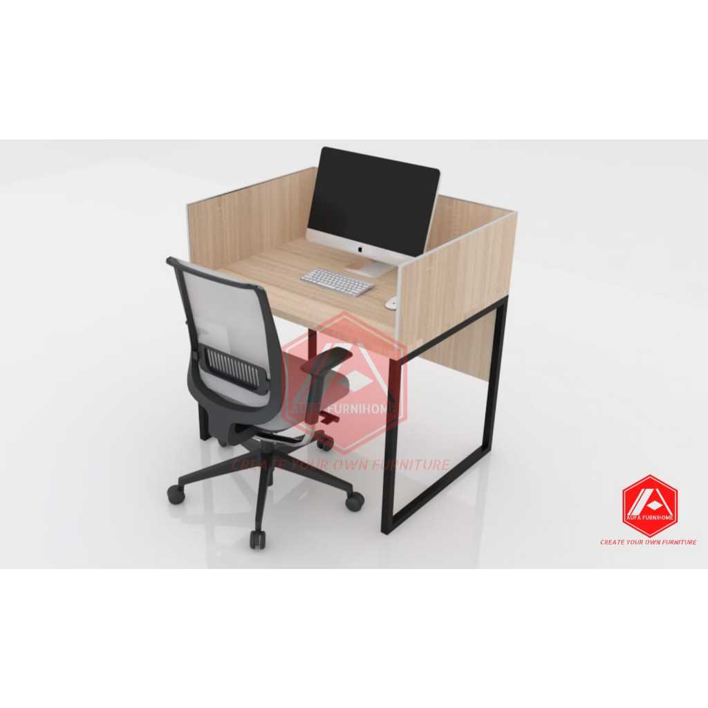 Meja Kantor Kubikal Cubical Dengan sekat partisi Kaki Besi