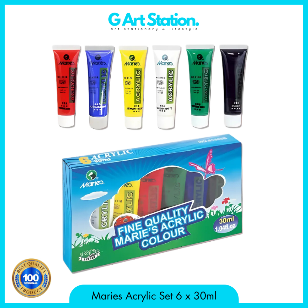 

MARIES Acrylic / Cat Akrilik 6 x 30 ml - Set 6