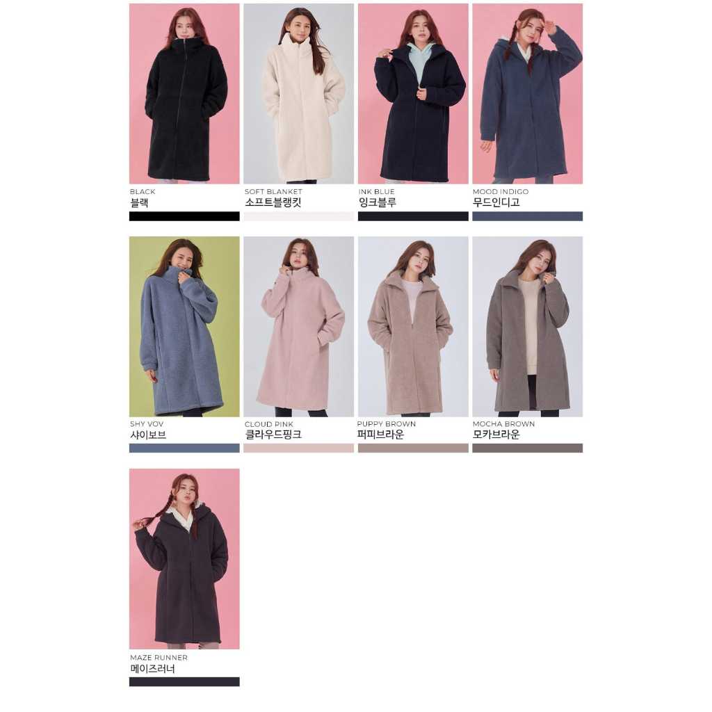 Jacket Coat STL Fluffy Metro NY Overfit Fleece Long Coat