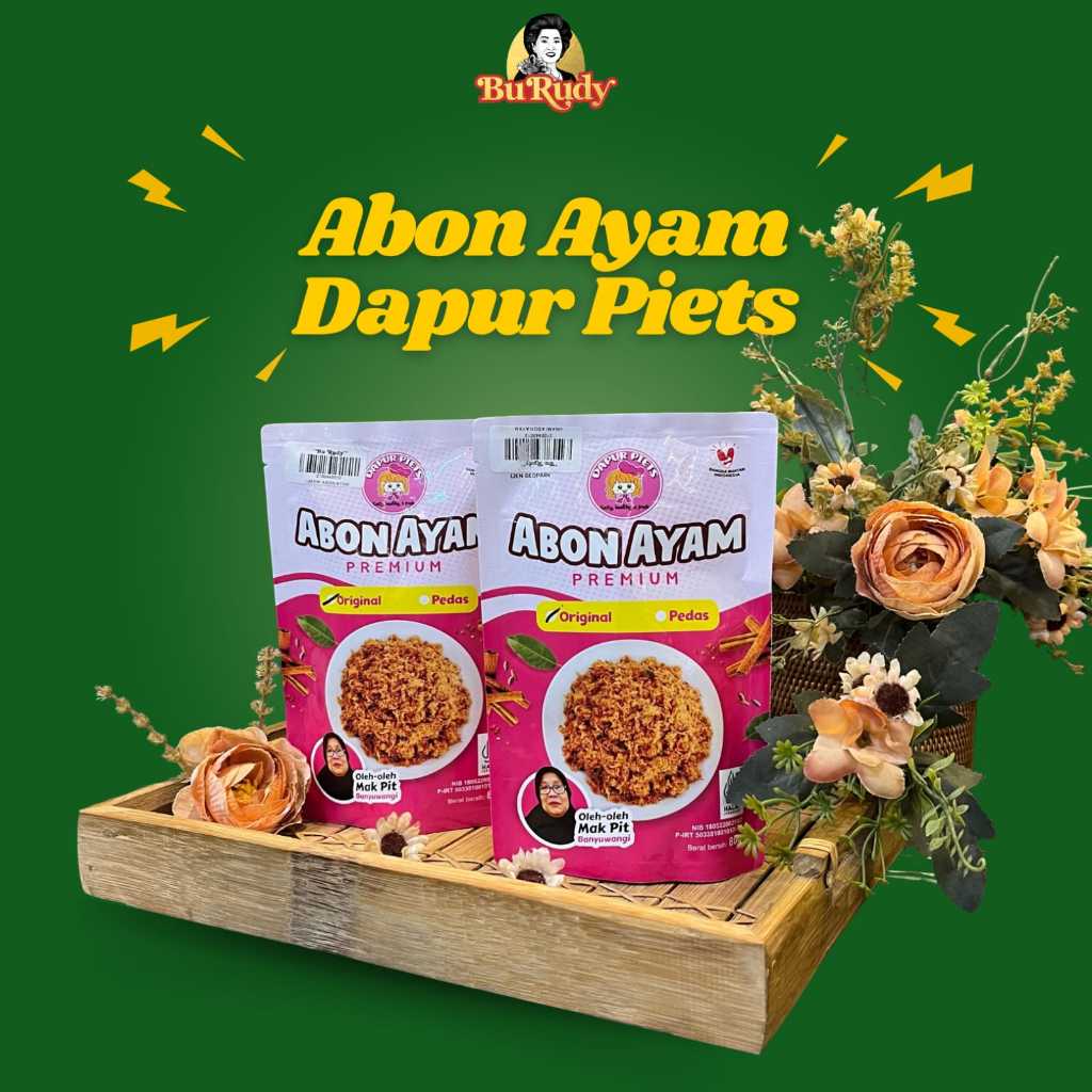

Abon ayam Mak pit Banyuwangi kemasan 80 gr