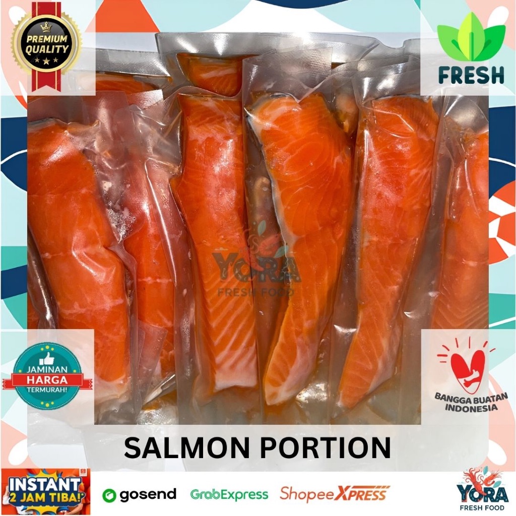 

SALMON FILLET PORTION 100 GRAM PREMIUM INSTAN TERMURAH