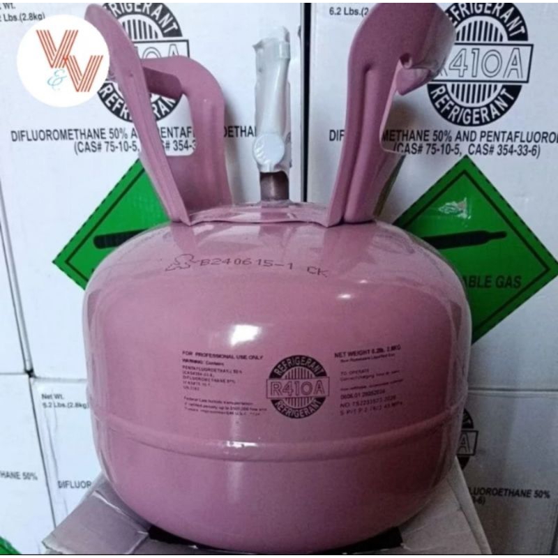 refrigerant R410A/R 410/R410 isi 2,8 kg & 3 kg tabung mini segel pabrik