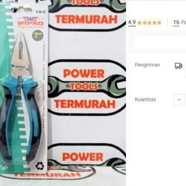 

Tang Kombinasi 6" Wipro Combination Plier 6 inch