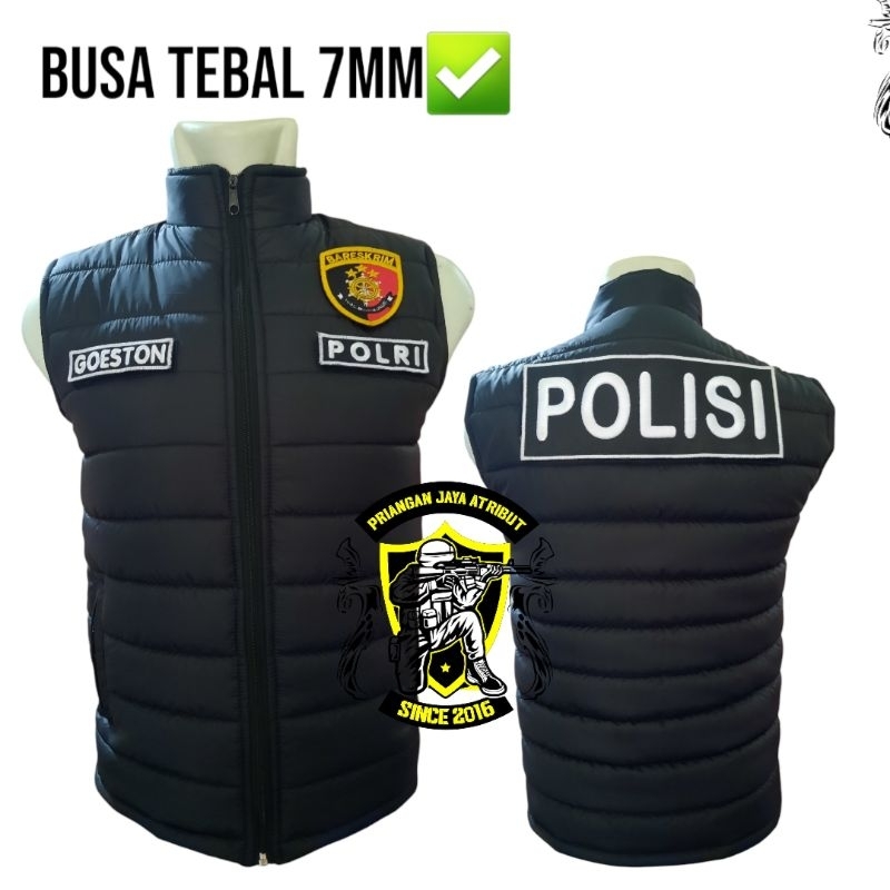 rompi polisi gelembung busa 7mm tebal rompi bareskrim