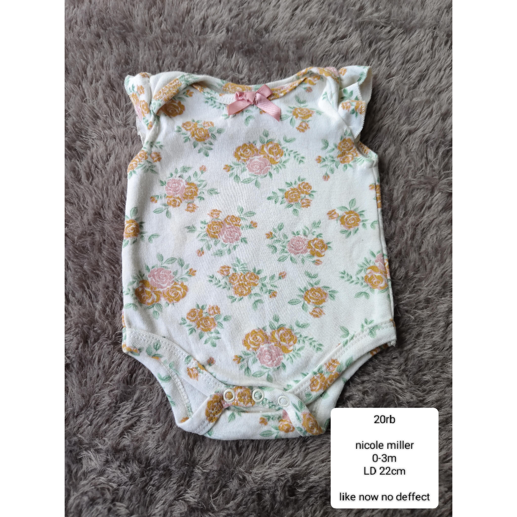 0-3m Nicole Miller Baju Bayi jumper