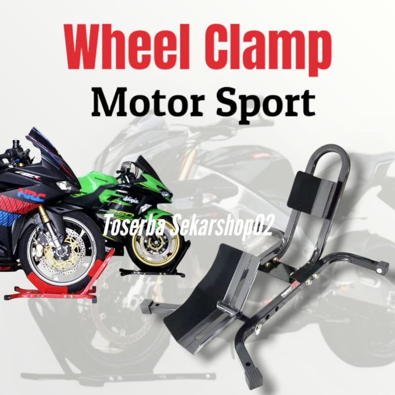 Paddock Pedok Depan Wheel Clamp Motor Sport