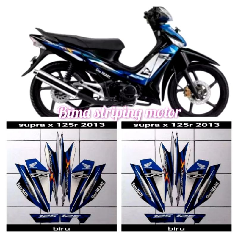 Stiker Striping List Body Motor Full Set Honda Supra X 125 R 2013