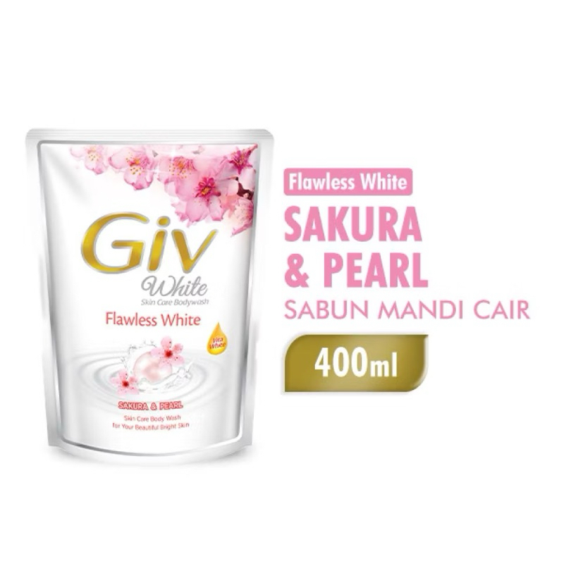 giv white skincare bodywash sakura&pearl 400ml