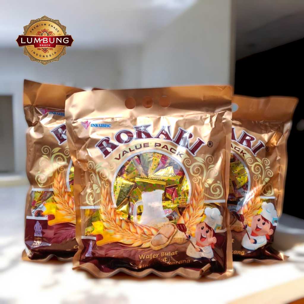 

Camilan Snack Coklat Wafer Bulat Rokari 350g Salut dan kacang Enak