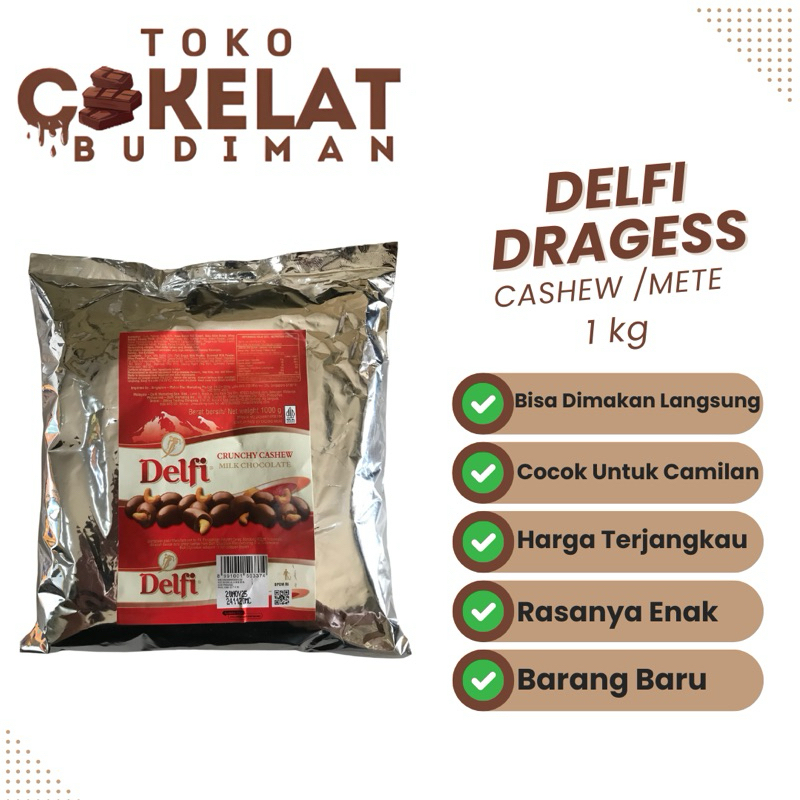 

Delfi Cashew Dragess 1kg | Coklat Delfi isi Kacang Mede