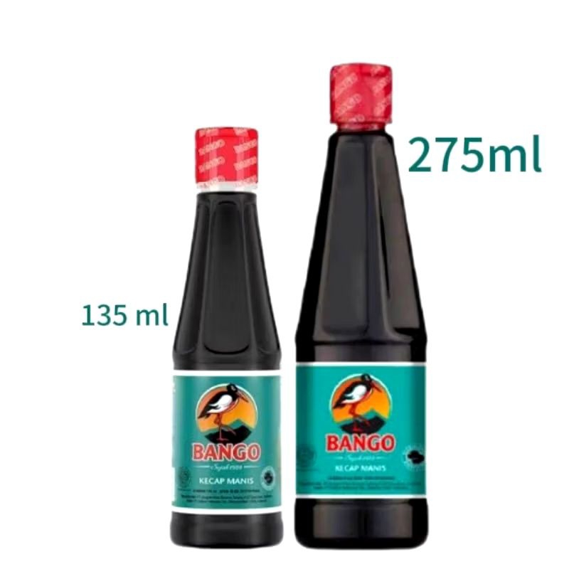 

kecap manis bango kemasan botol 135ml dan 275ml