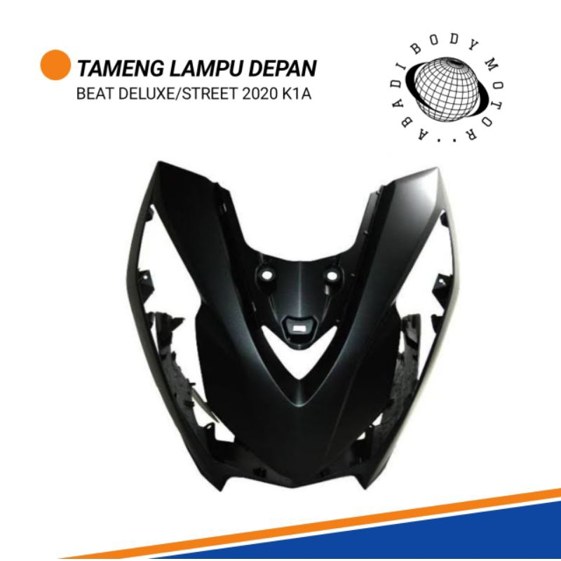 Tameng panel Depan Panel lampu depan Honda beat K1A hitam doff 2020 2021 2022 2023