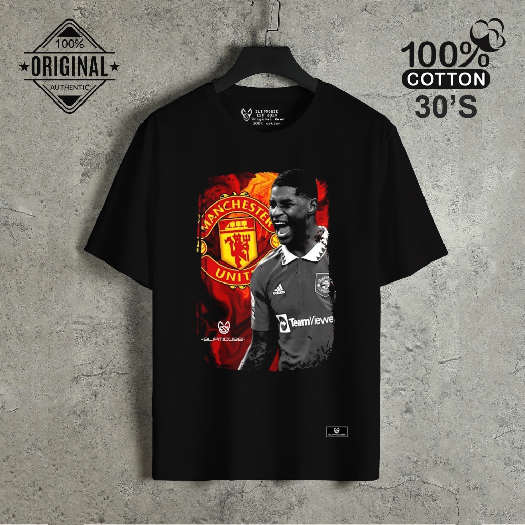Slip Mouse T-Shirt | Kaos Pemain Bola | Kaos Bola Terbaru | Marcus Rashford - Manchester United | Je