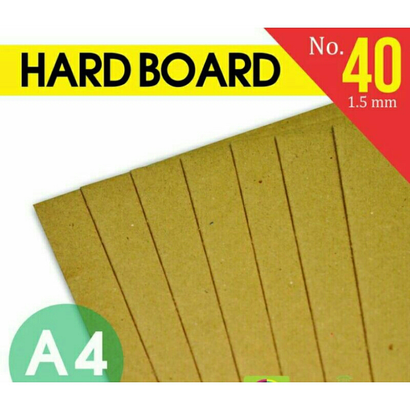 

Karton Hard Board no. 40 Tebal 1.1-1.35 mm A4 21x29.7 cm