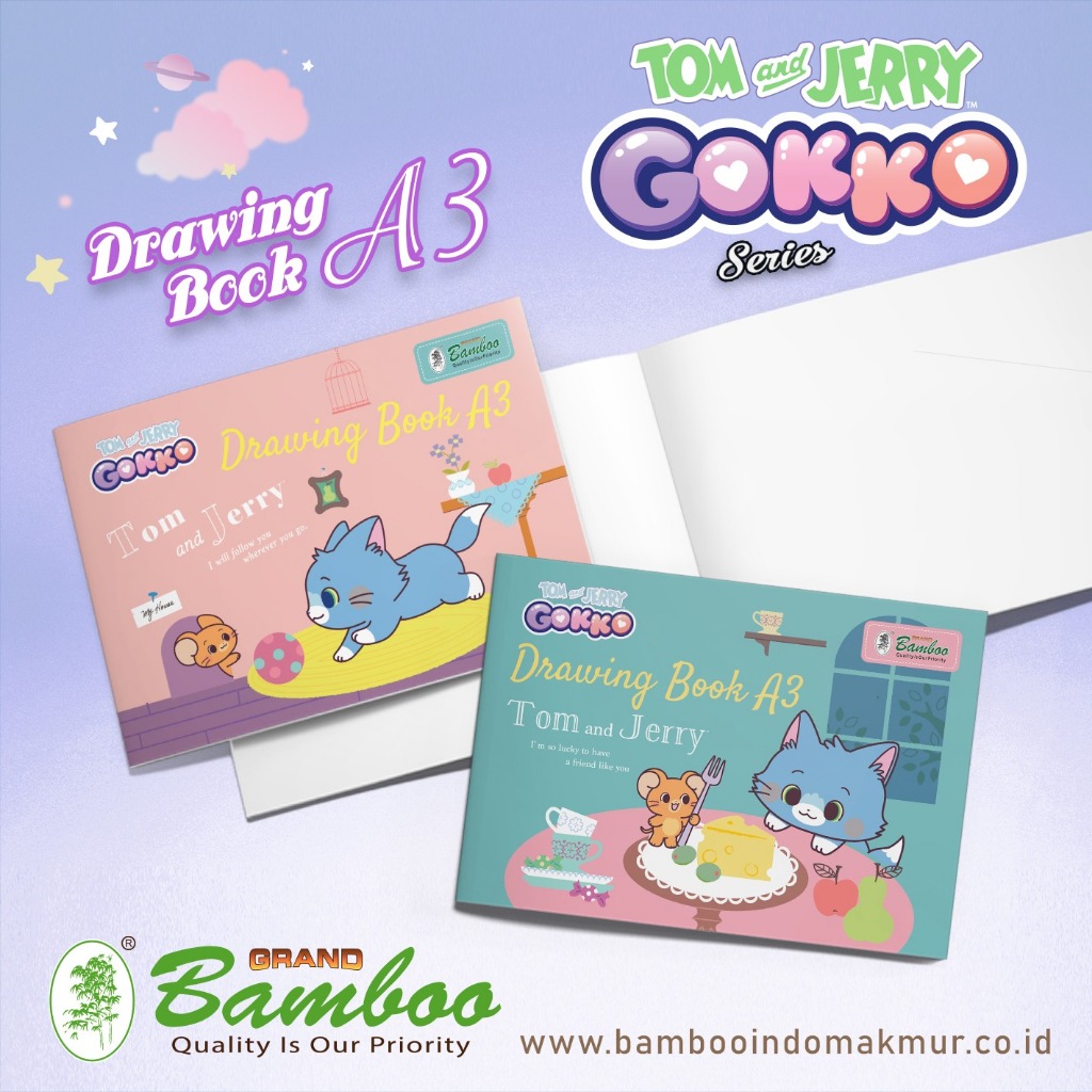 

[1 Pcs] Buku Gambar Bamboo A3 Kertas Tebal / Buku Sketsa Mewarnai / Drawing book
