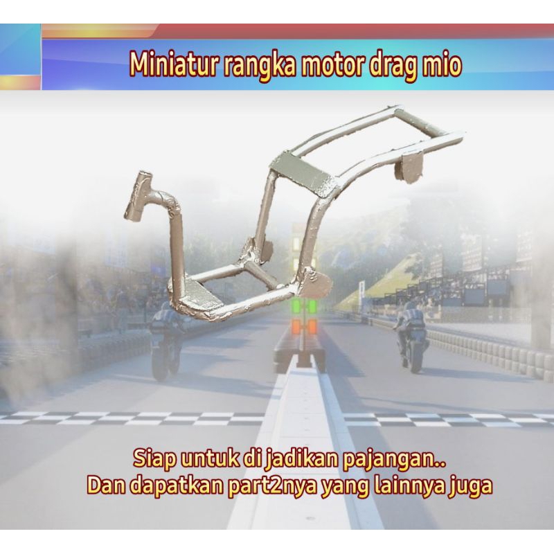 Miniatur rangka mio drag matic