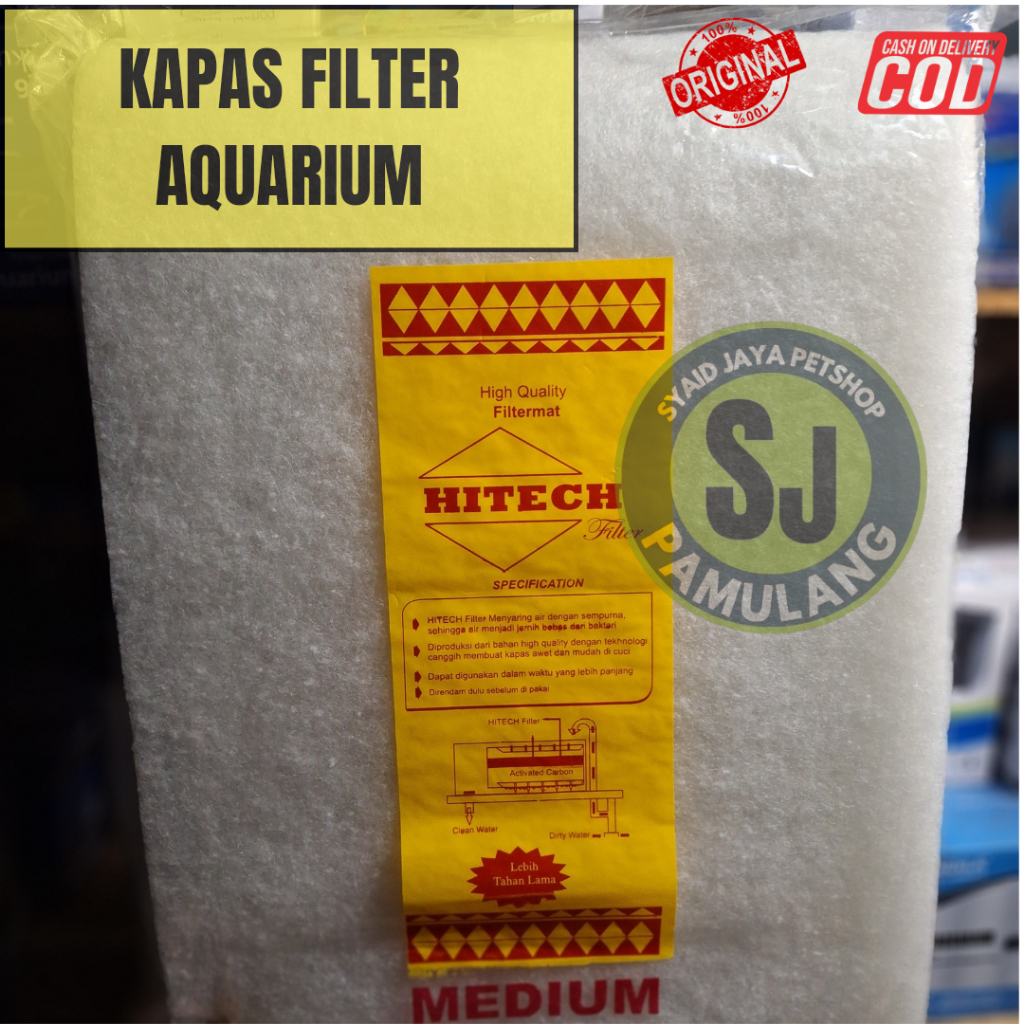 Kapas busa hitech filter aquarium kolam ikan