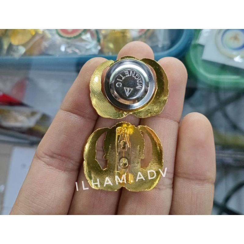 

Papan nama dada grafir hitam doff full + KORPRI ~ magnet/ peniti