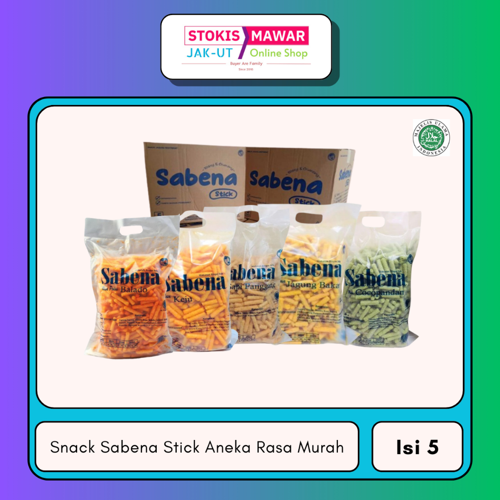 

Termurah Perdus Snack Grosir Sabena Stik Isi 5 Pcs Aneka Rasa Jagung Bakar / Sapi Panggang / Balado / Keju / Cocopandan