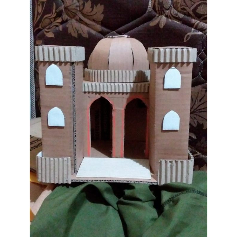 PRAKARYA KETRAMPILAN MINIATUR MASJID DARI KARDUS ANNA5758 KERTAS KARDUS BEKAS