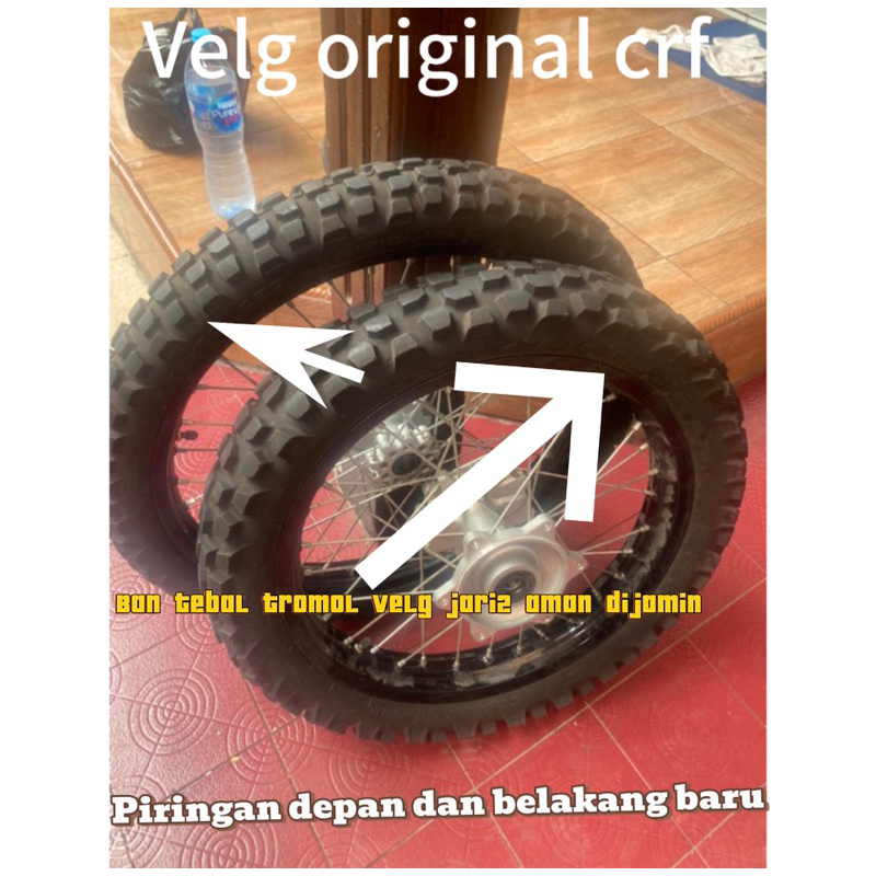 Wheelset Crf CRF150 Velg Ori Copotan mulus + piring cakram