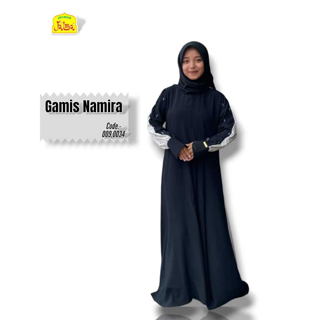 Gamis Bordir Cantik // Gamis Kekinian Polos // Gasmis Lebaran // Dress Polos by Griya Muslim Fatma