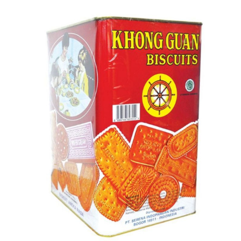 

khong guan biskuit ASORTED merah kaleng 1.6 kg