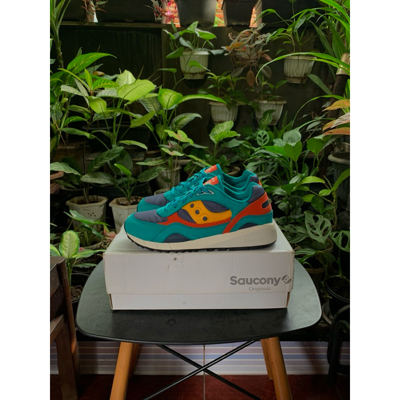 sepatu sneakers saucony shadow 6000 teal blue original